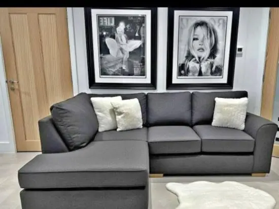 Grey dylan corner sofa set