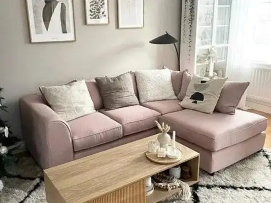 Dusty pink dylan sofa