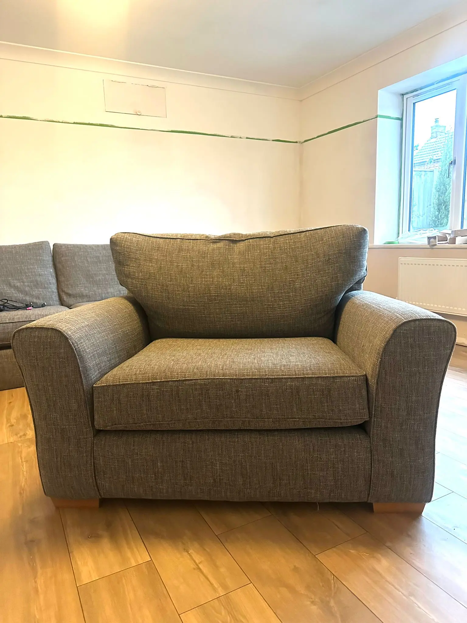 Next Stamford Snuggle seat sofa and footstool