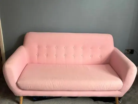 Pink 2 seater sofa