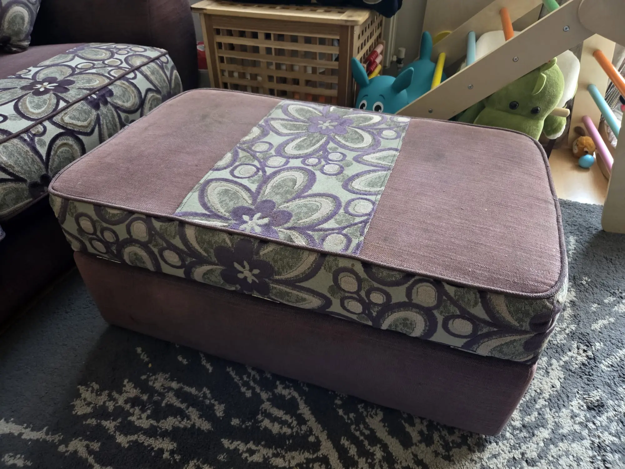 2 x sofas and a Footstool from sofology