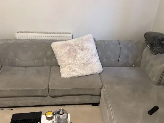 Light grey left hand 3 seater sofa
