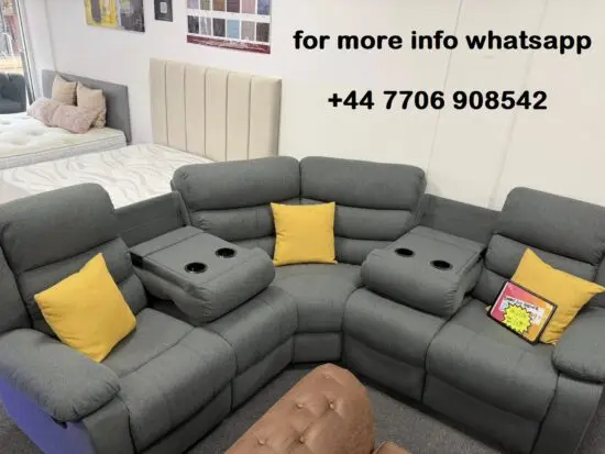 DFS 5x Seater Fabric Recliner Sofa