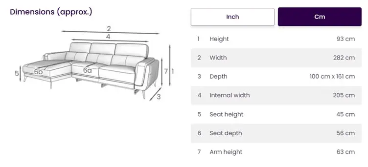 San Mateo Option W Left Hand Facing Heated Power 3 Seat Chaise