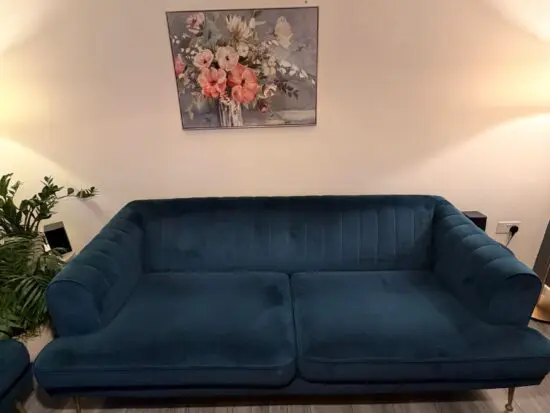 Navy blue DFS sofa