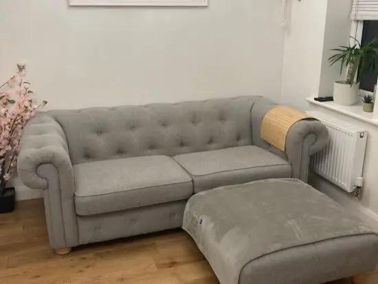 DFS Belair couch and stool