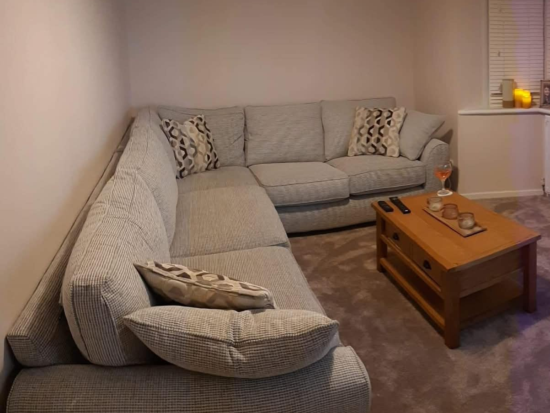 Sofology 5 seater corner sofa grey