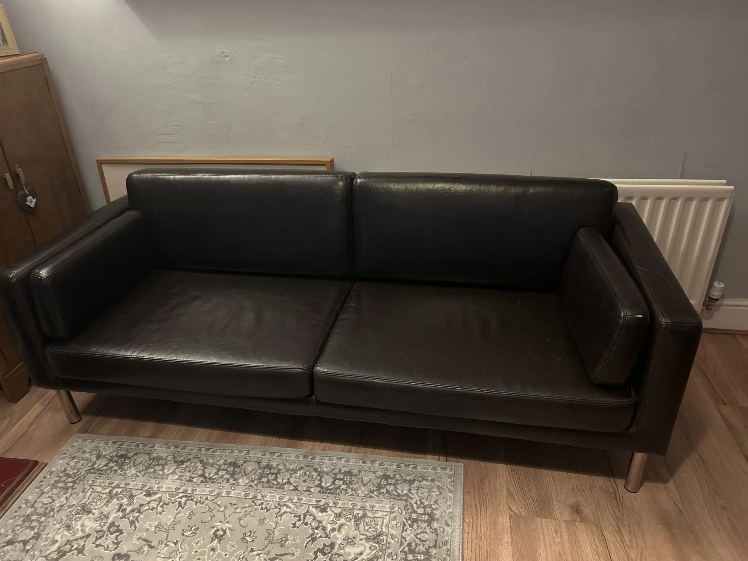IKEA Sater Frasig 2.5 seater leather sofa