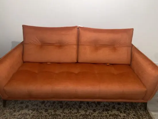BRAND NEW: Dalia Orange 3 Seater Sofa