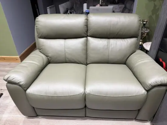 DFS green recliner sofa
