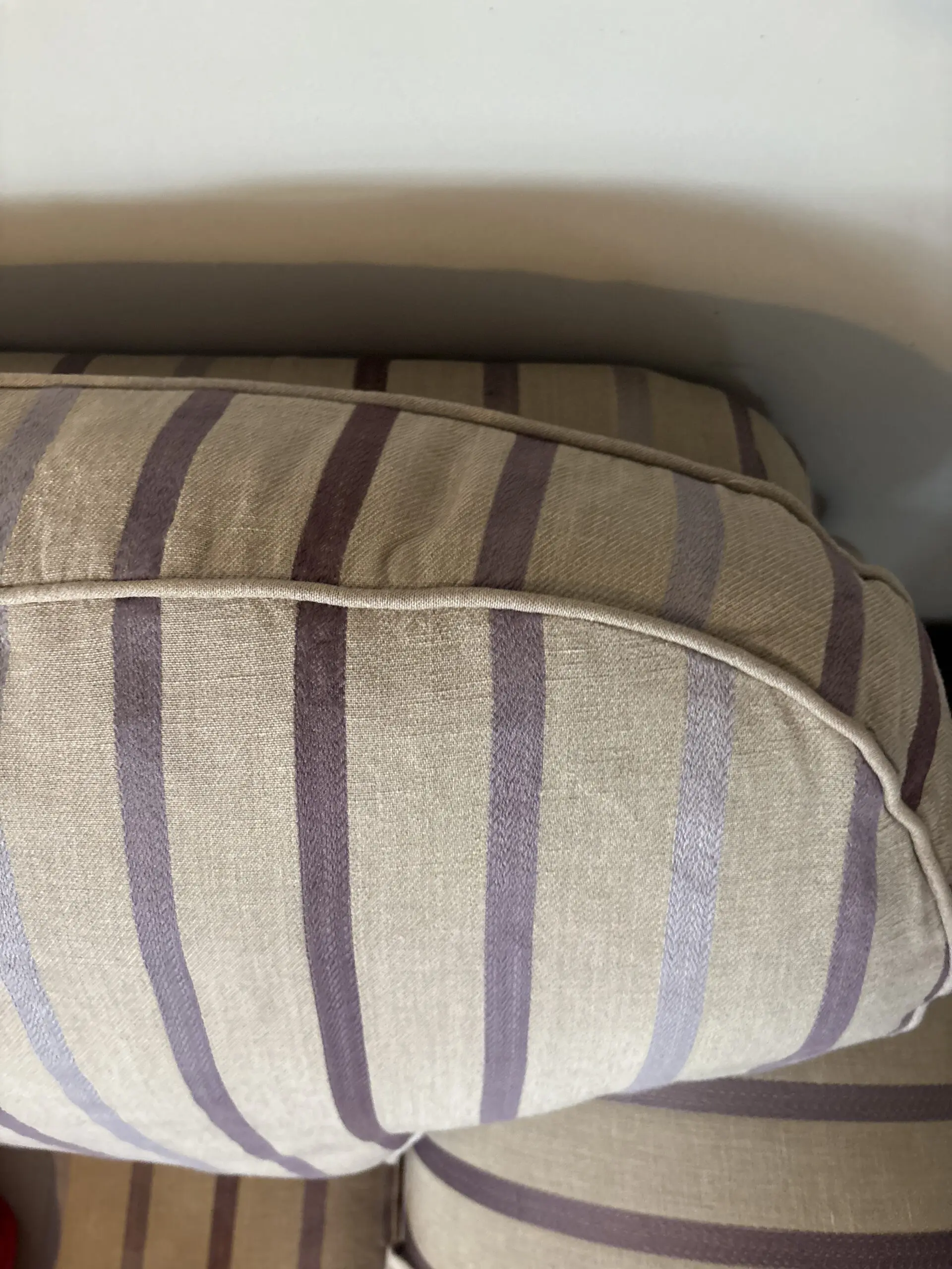 Laura Ashley - Mortimer - 2 seater sofa - beige with purple stripes