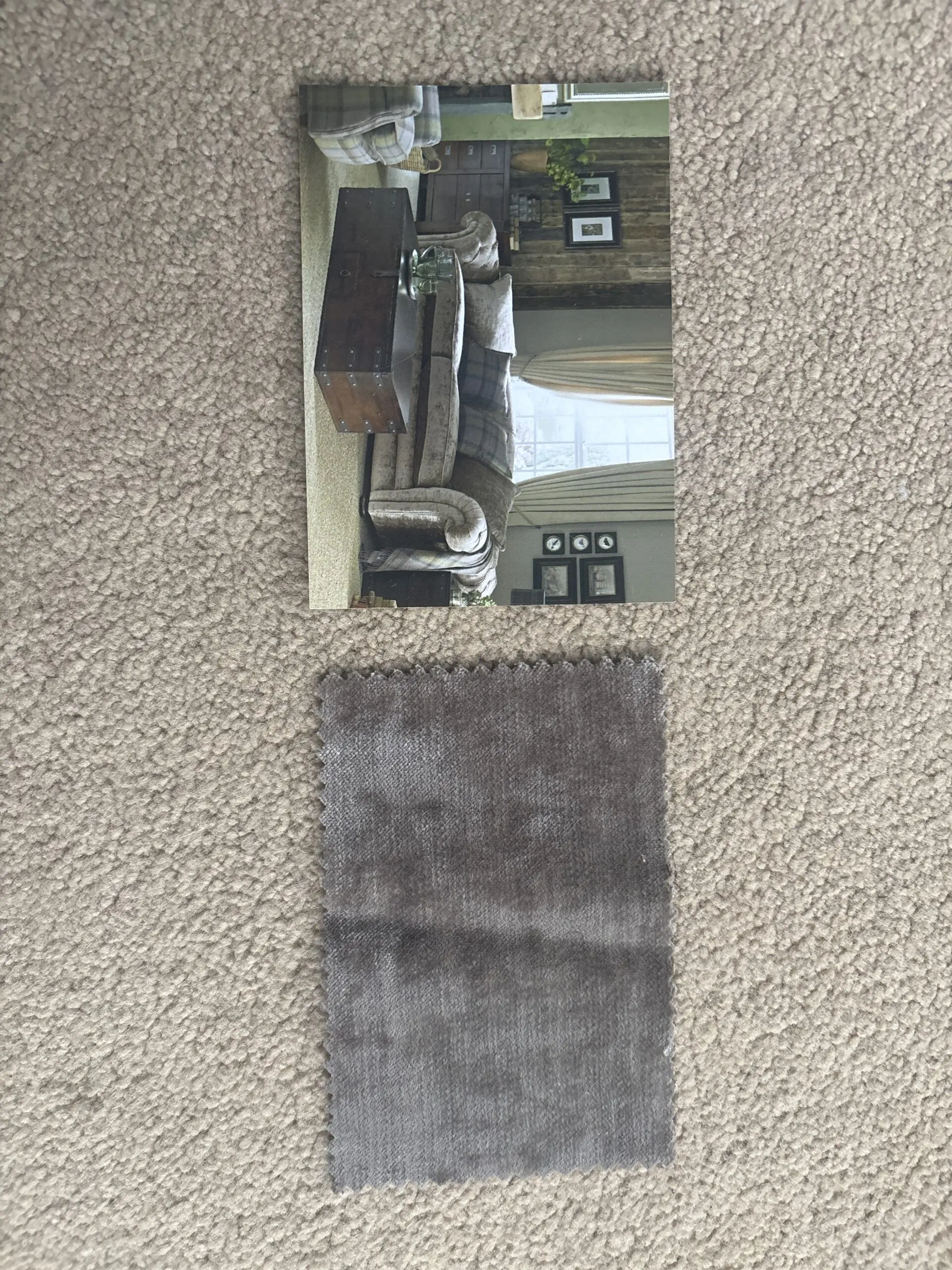 DFS mink antique-effect velvet grand sofa and chair The Loch Leven country living range