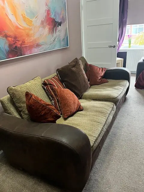 DFS 4 seater and 3 seater with reversible cushions