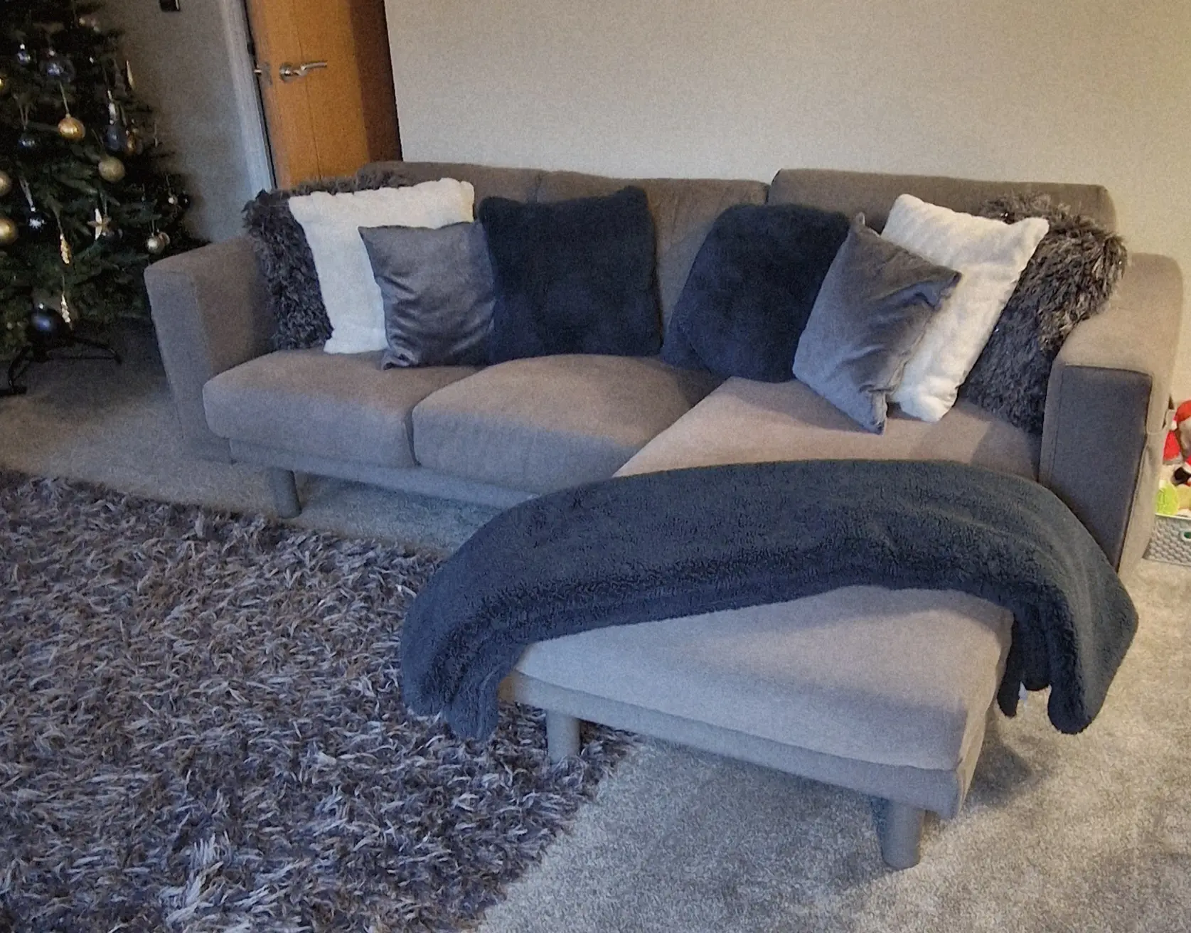 IKEA Grey Corner & Chaise Sofas