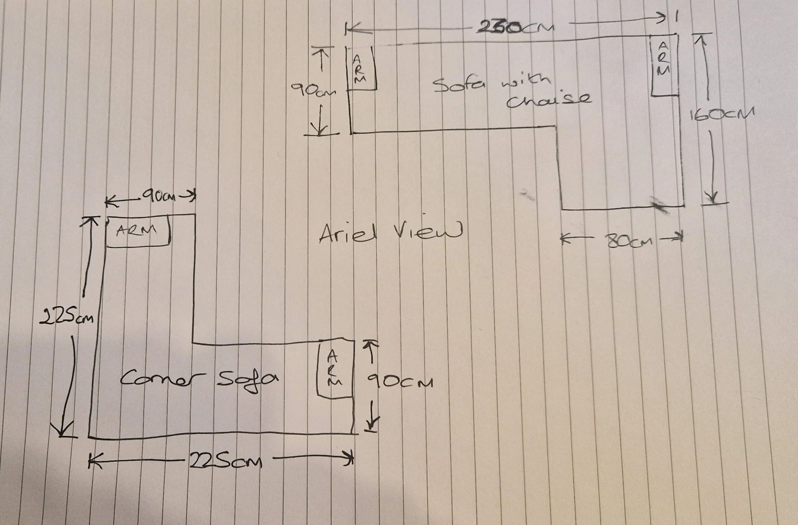 IKEA Grey Corner & Chaise Sofas