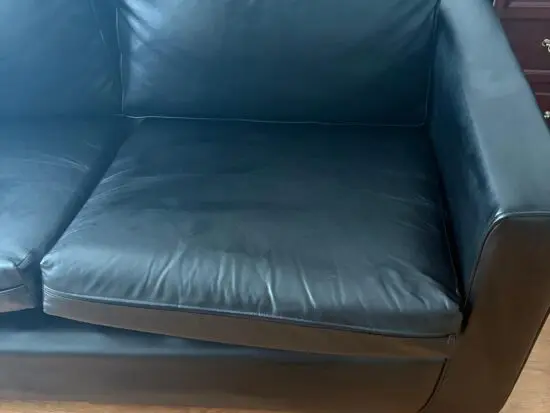 Black 2 seater and 3 seater sofas