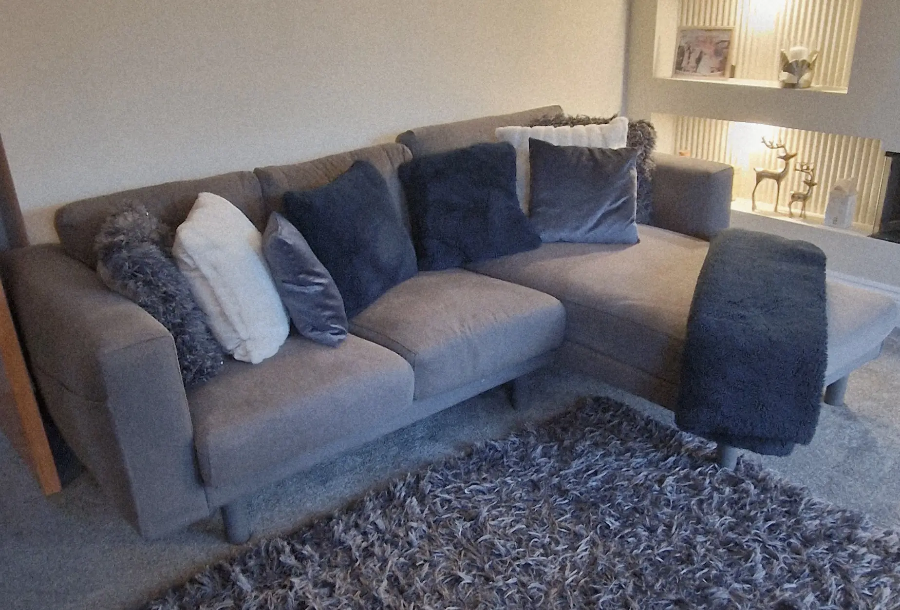 IKEA Grey Corner & Chaise Sofas