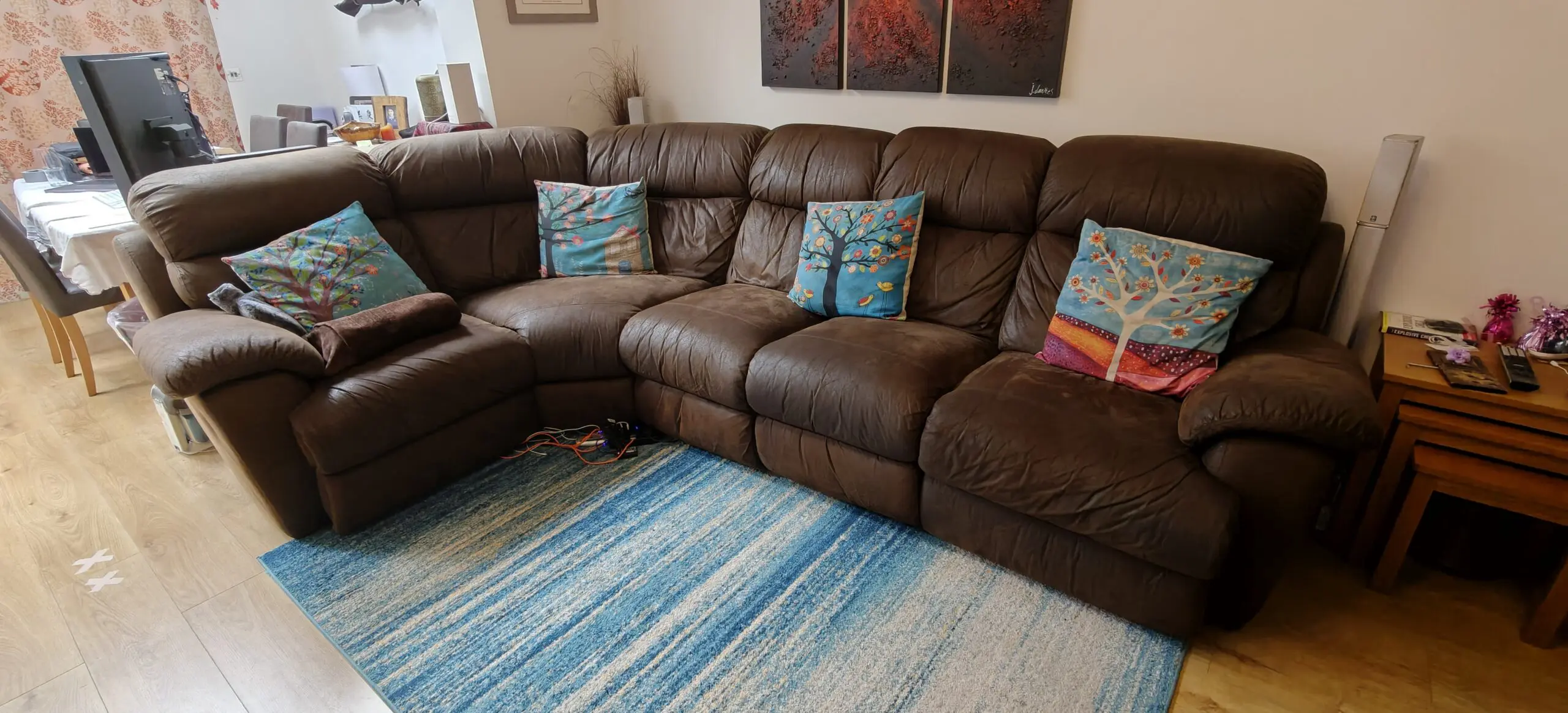 Sofology Faux Suede Corner L Shape Sofa