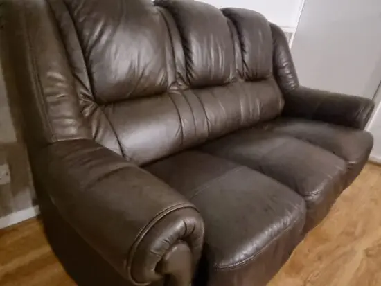 Brown 3-seater sofa
