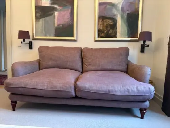 Beautiful 'country house' style THURLOE three seater sofa from Sofa Workshop covered in quality fabric