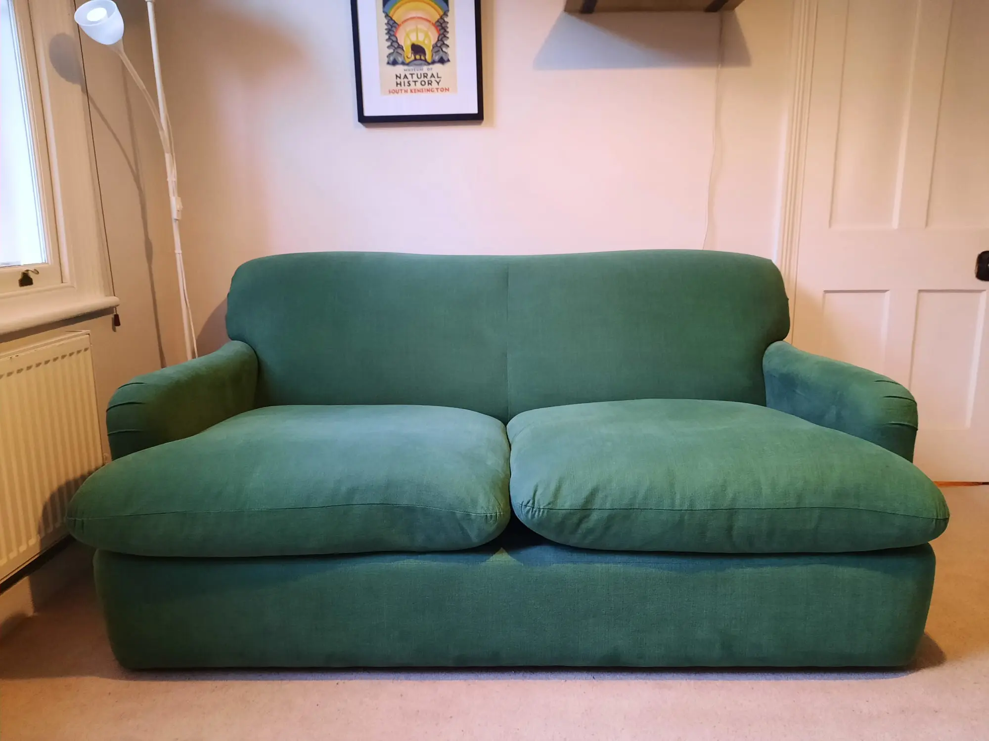Loaf Pudding Sofa Bed in Brushed Cotton, Barely Used