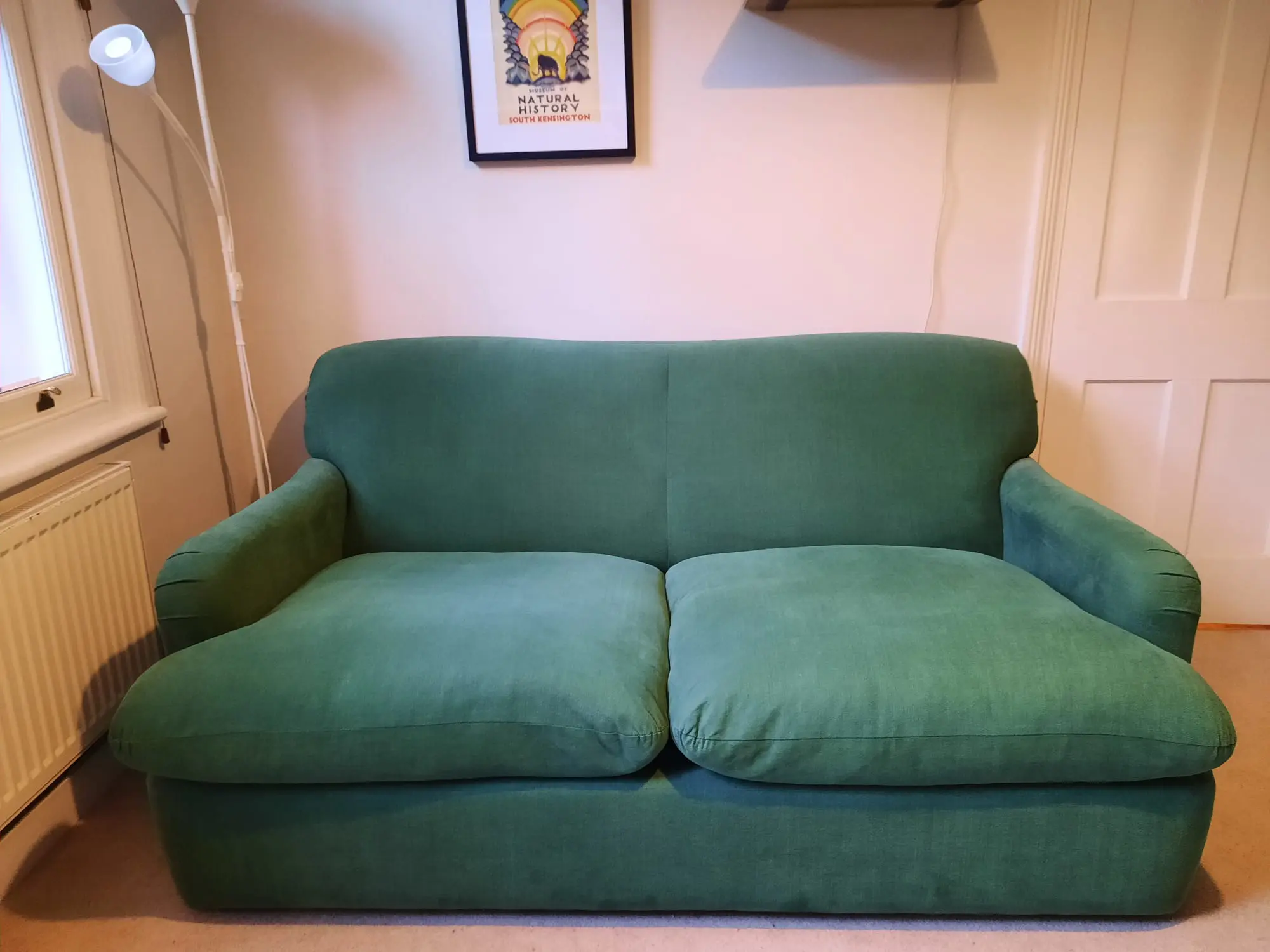 Loaf Pudding Sofa Bed in Brushed Cotton, Barely Used