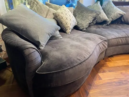 Sofology The Palm Curved corner sofa Charcoal