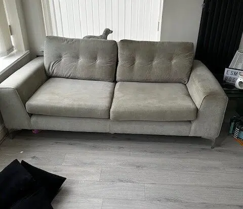 Sofology Grey 3 seater sofa and snuggle chair