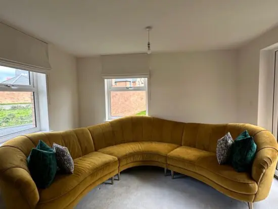 Mustard and Green Sofa set from Sofology