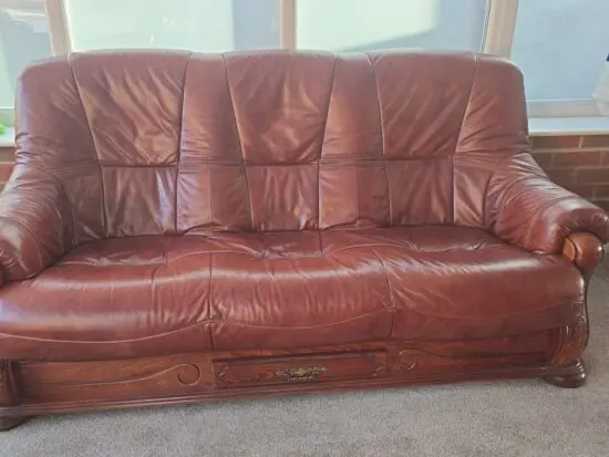 SCS Brown 3 Seater Sofa