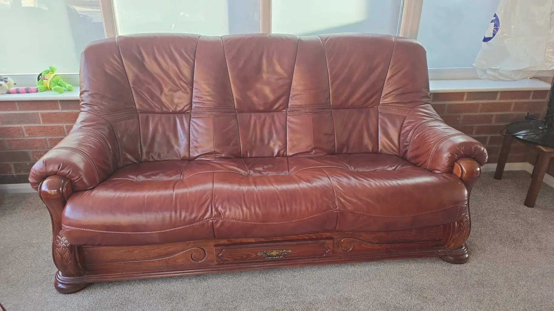SCS Brown 3 Seater Sofa