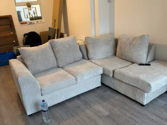 Beige corner sofa