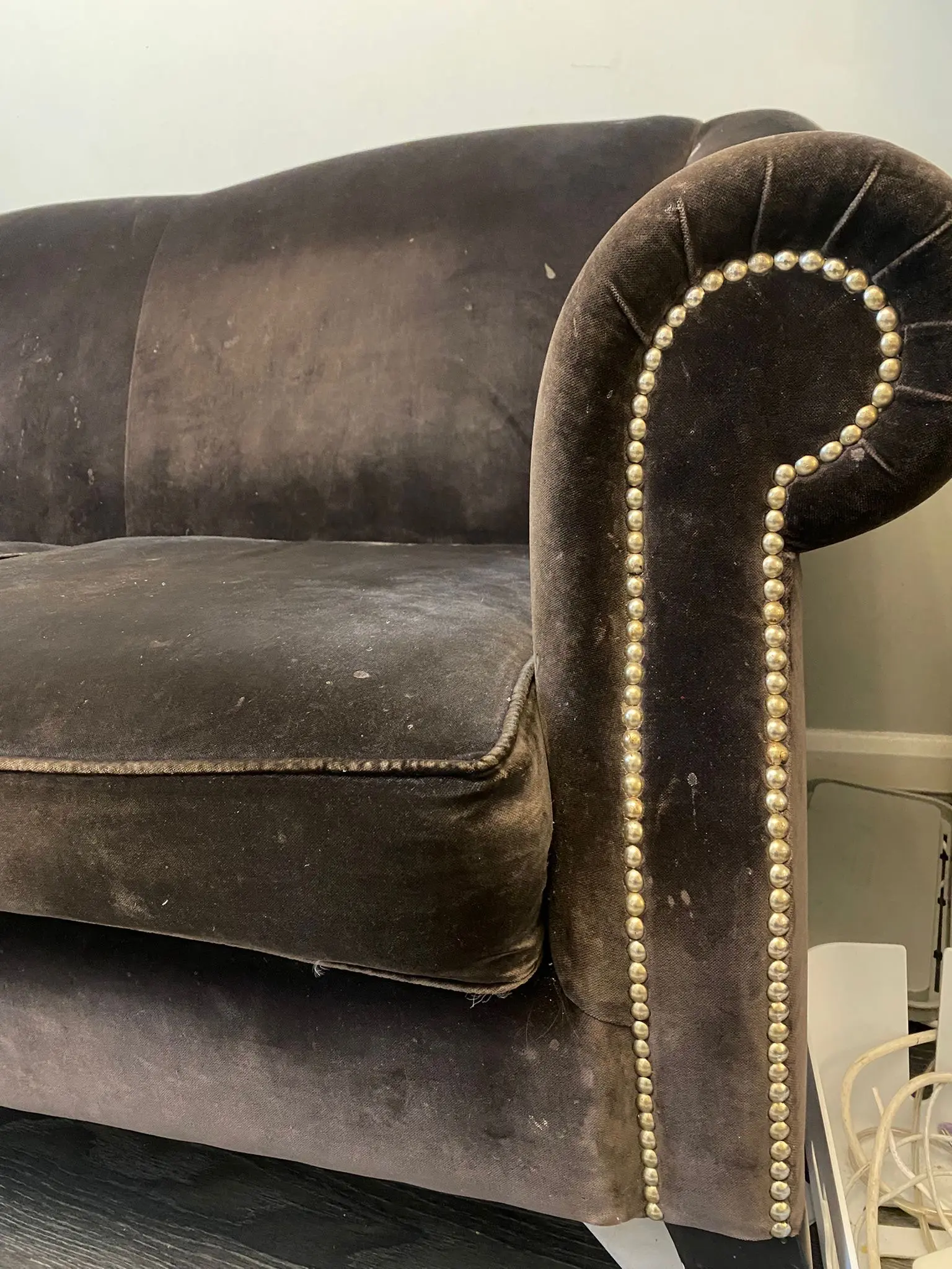 Sofa & Chair Company velvet 2-seat sofa