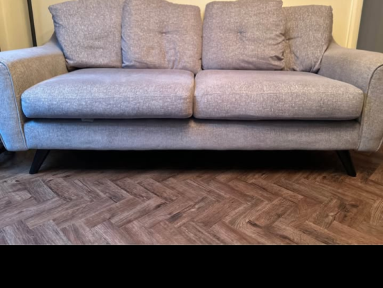 DFS grey weave sofa