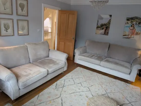 Comfortable light grey matching NEXT sofas