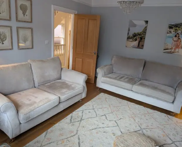 Comfortable light grey matching NEXT sofas