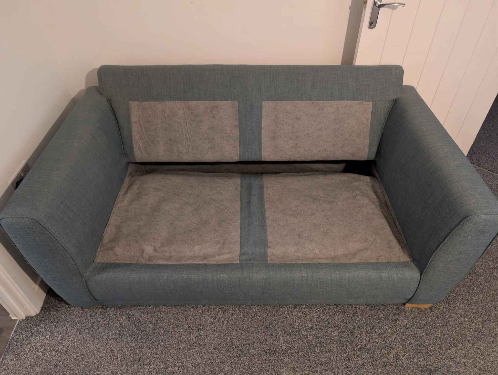 DFS Kian Large 2-Seater Sofa Bed – Sky Blue