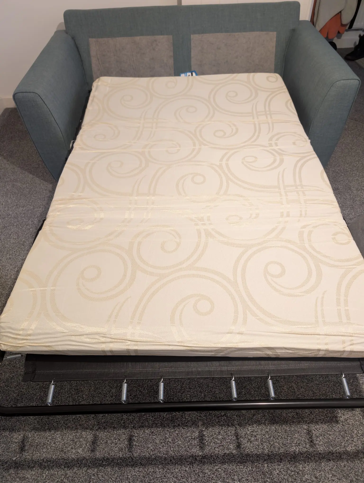 DFS Kian Large 2-Seater Sofa Bed – Sky Blue