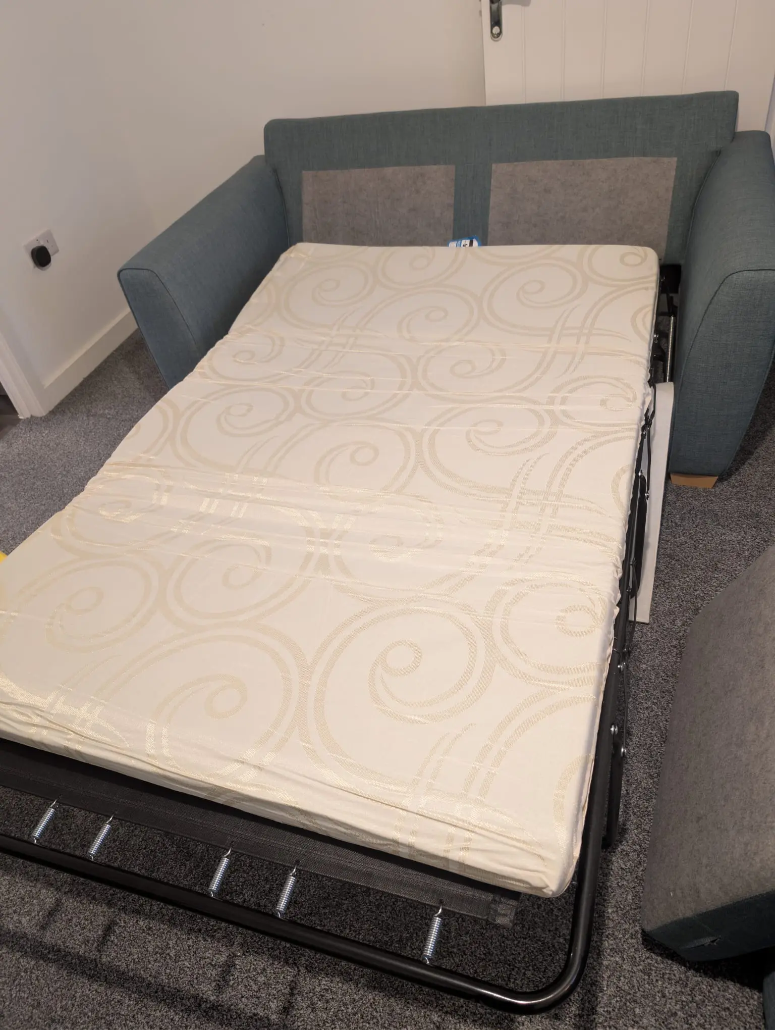 DFS Kian Large 2-Seater Sofa Bed – Sky Blue