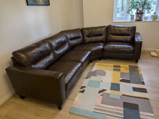 SCS NICO1 leather corner sofa