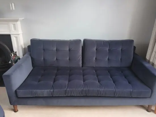 John Lewis Draper 3 piece suite in navy blue