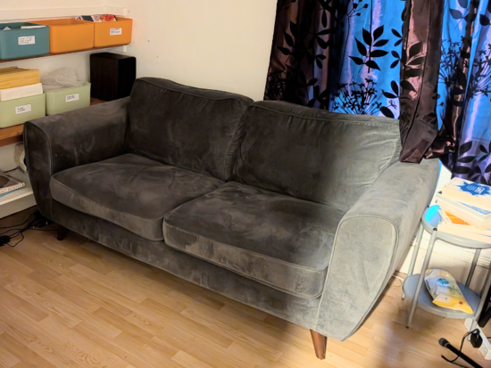 DFS 3 seater sofa, Charcoal colour