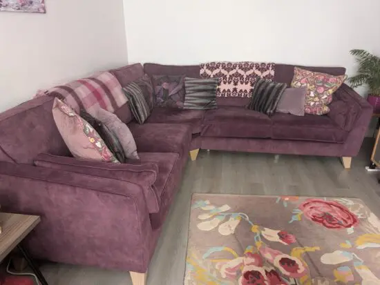 Casa Viscount velvet corner sofa