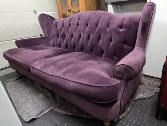 Sofology Purple Velvet "Liberte" 4 Seater