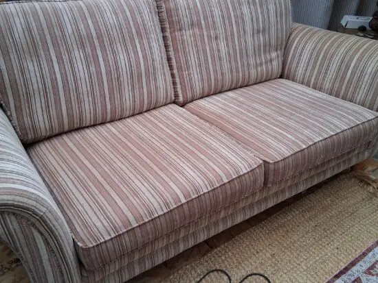 Parker Knoll 3 seater Baslow stripe gold