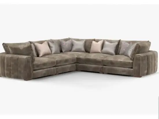 SOFOLOGY Emporer 3 Corner Modular Sofa Espresso Antique Velvet