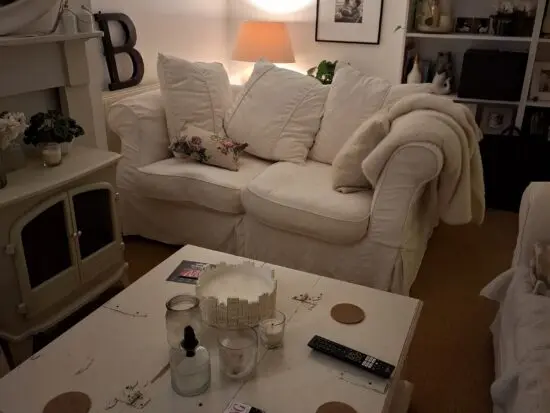 Loose cover Cream 3 seater sofa DFS