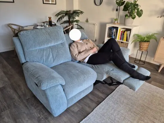 Electric reclining sofa by DFS