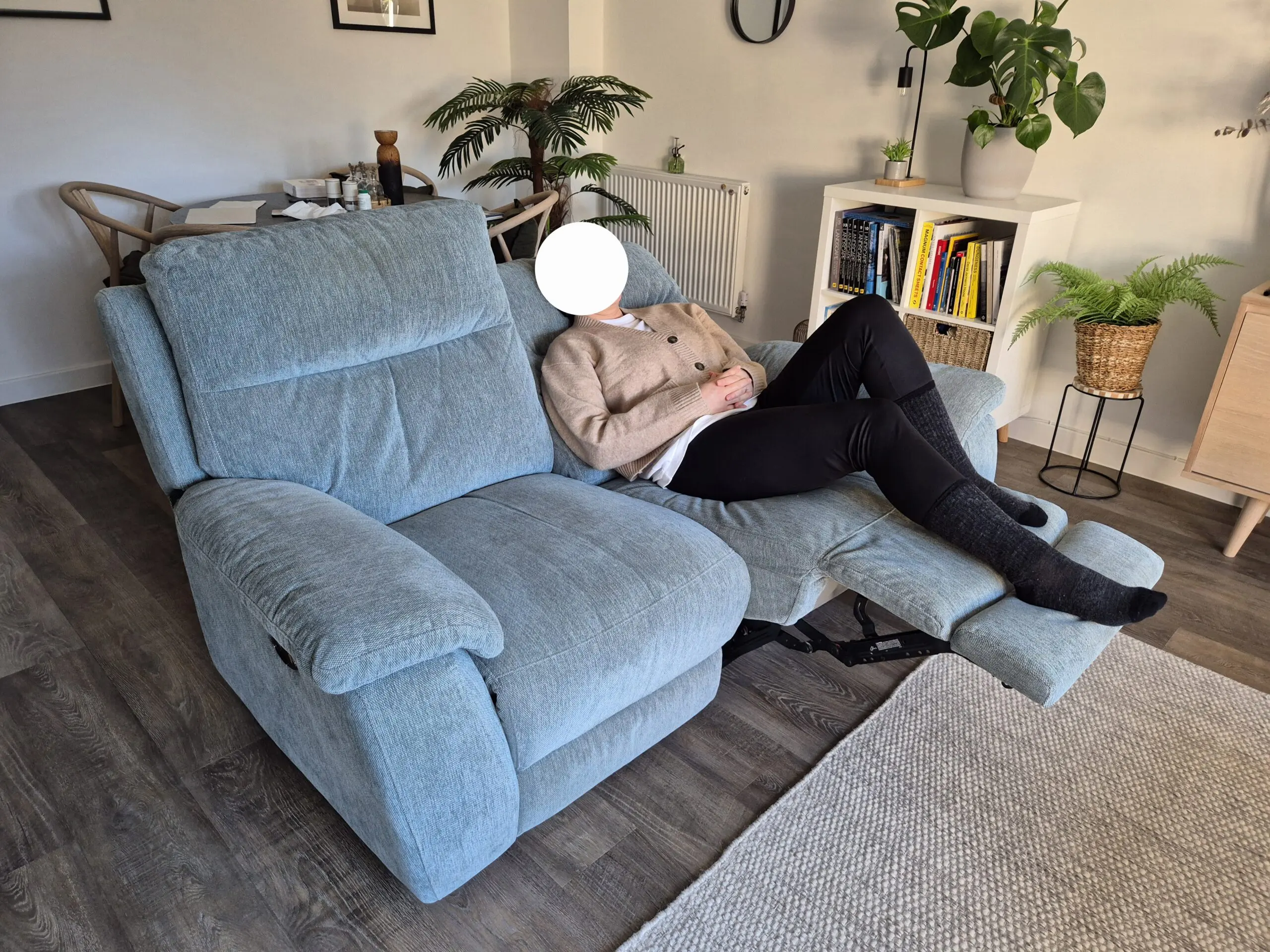 Electric reclining sofa by DFS