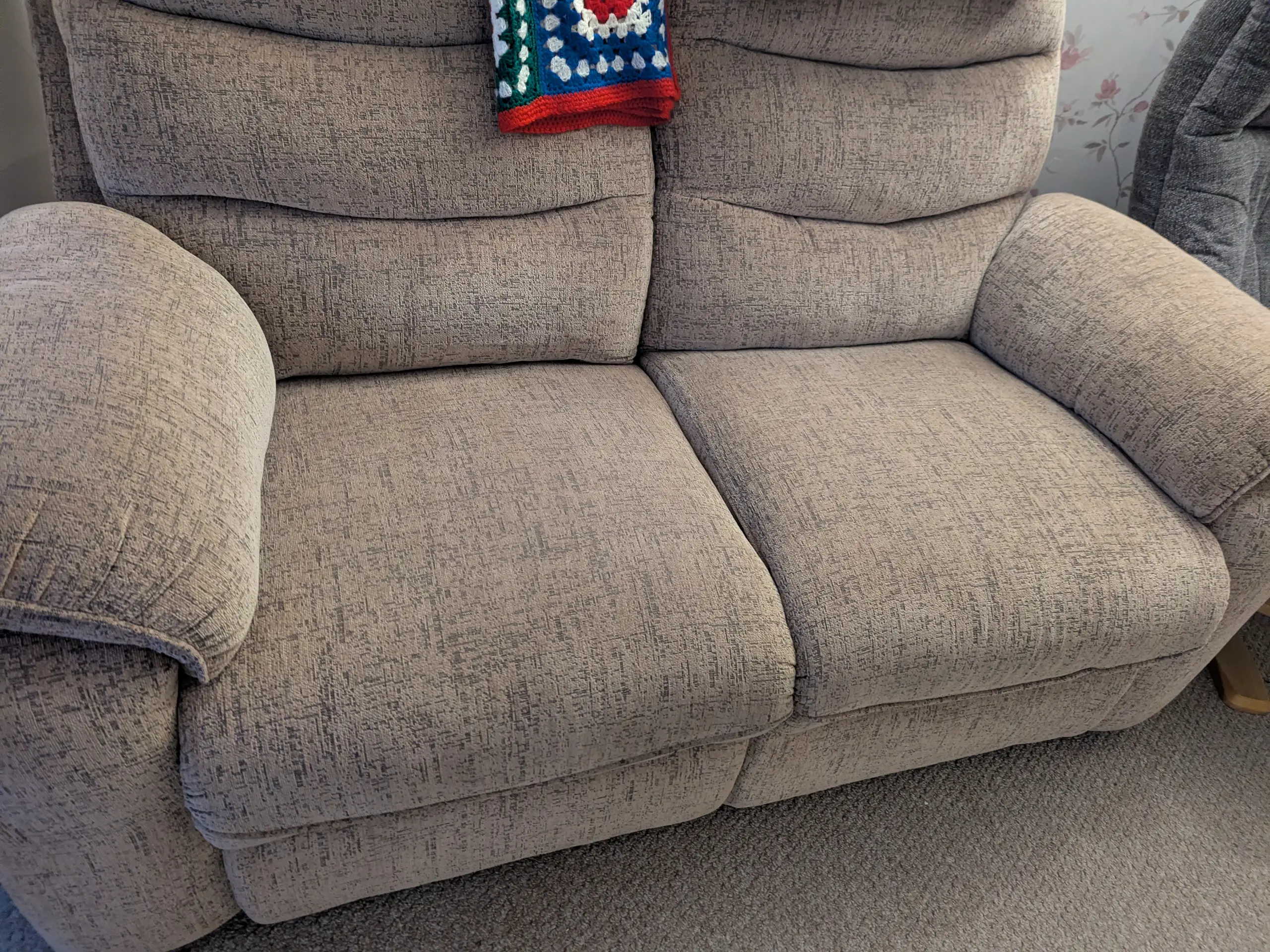 2 seater oatmeal LaZboy sofa